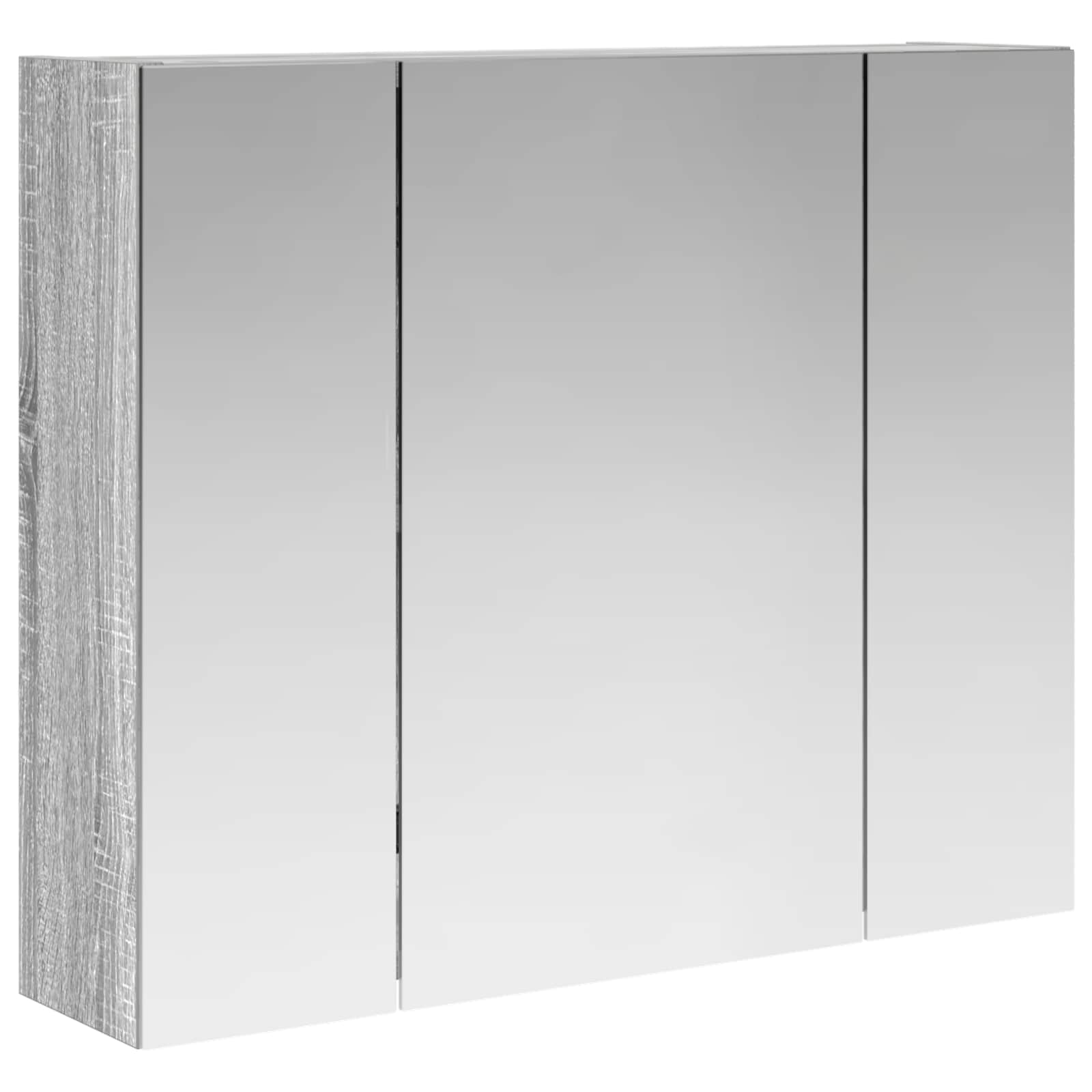 Szafka z lustrem do łazienki Szary Sonoma 60 x 14,5 x 50 cm
