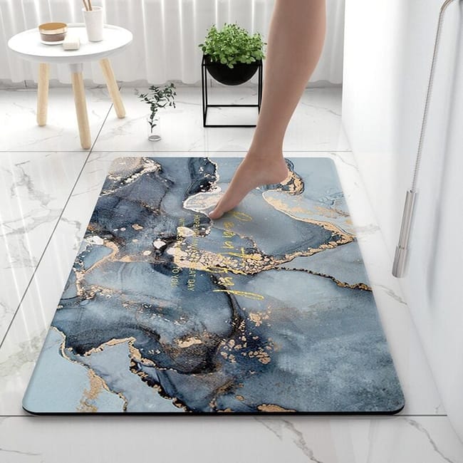 Mata łazienkowa antypoślizgowa, chłonna, 40 x 60 cm, miękka i wygodna, mata łazienkowa z ziemią okrzemkową