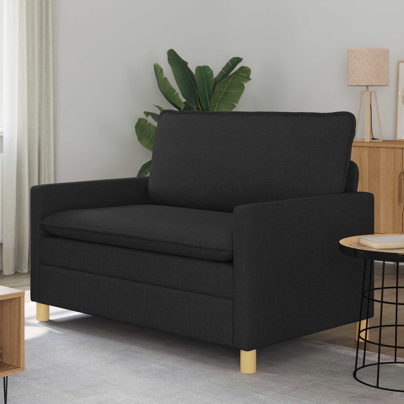 Sofa Czarny 126 x 81 x 87,5 cm vidaXL