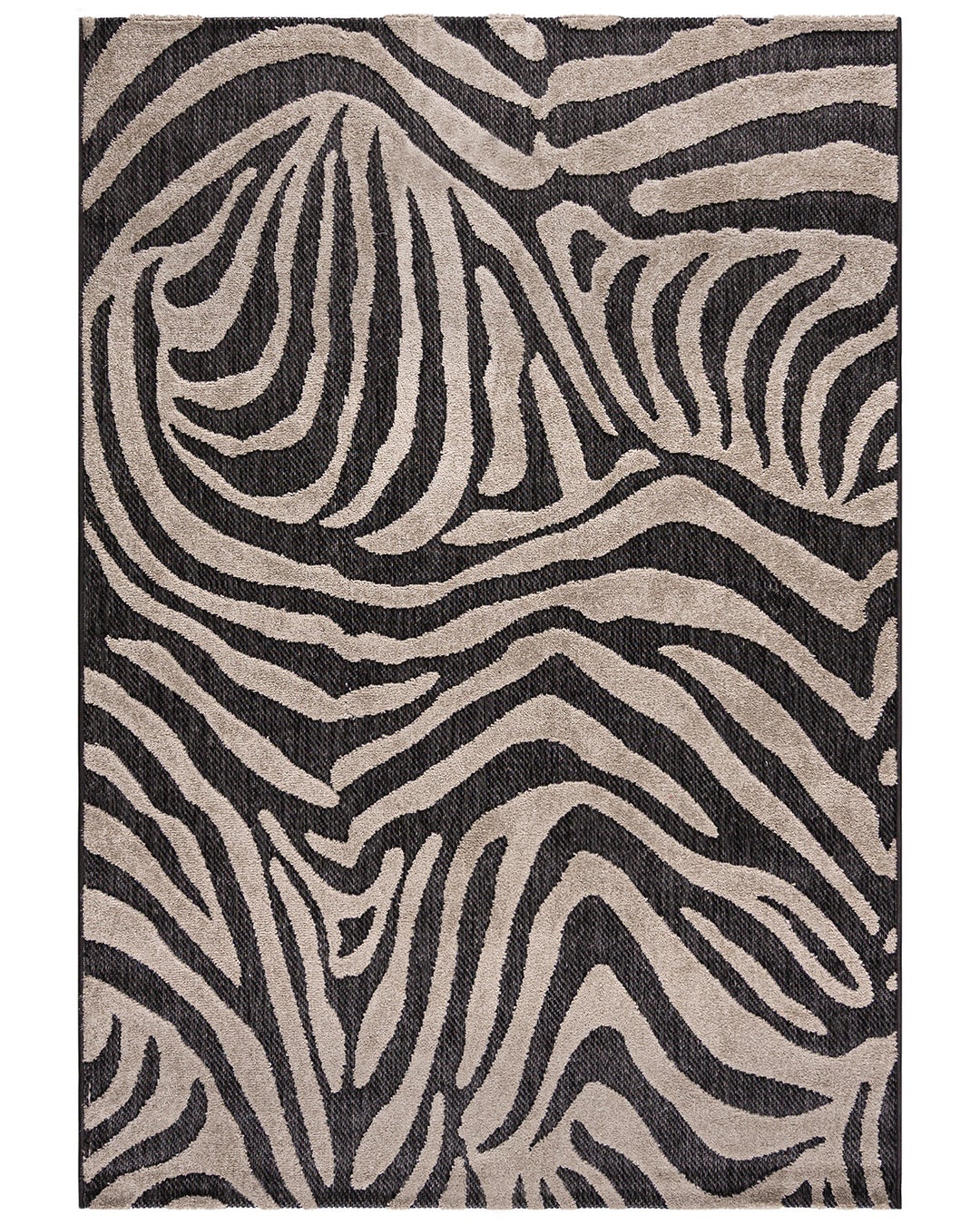 Dywan zewnętrzny/wewnętrzny zebra Zebra Beige Mazovia 160x230cm wodoodporny na balkon, taras, beżowy, czarny, kremowy 1 szt.