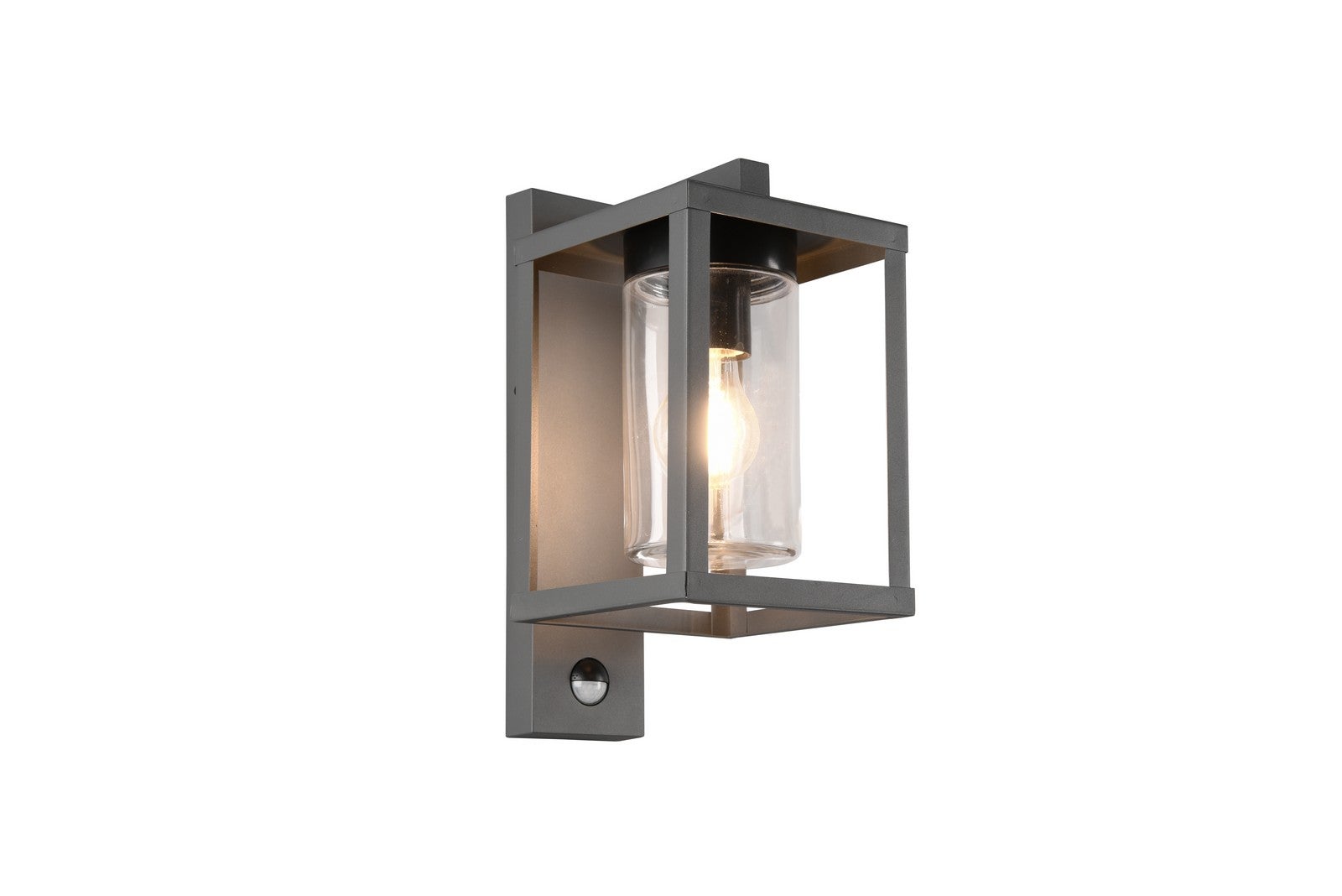 Kinkiet zewnętrzny z czujnikiem ruchu ISOTHE antracytowy 1xE27x40W aluminium wym:33,5x16x22,5cm IP44 Trio
