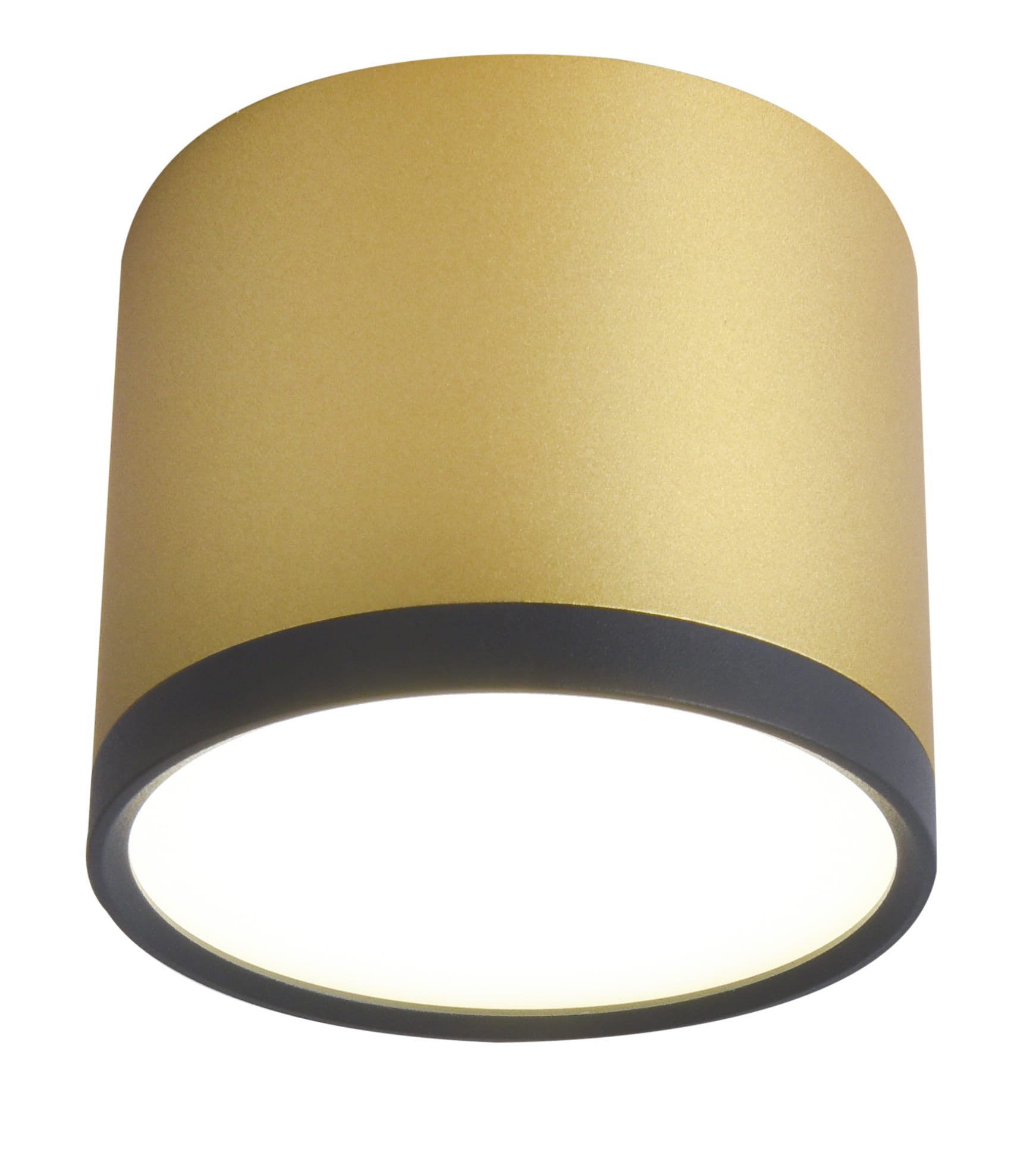 Reflektor sufitowy spot natynkowy okrągły Tuba złoto-czarny LED 9W 4000K 650lm wym: 8,8 x 8,8 cm aluminium Candellux