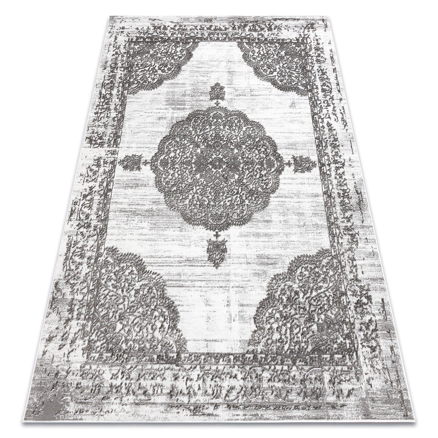 Dywan LIRA E1468 Rozeta, strukturalny, nowoczesny, glamour - szary 120x170 cm