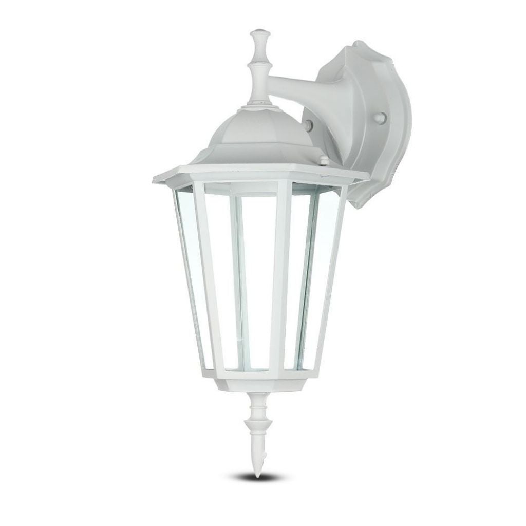 Latarnia ścienna LED z oprawką E27 (maks. 60 W) Połączenie w dół Kolor biały IP44