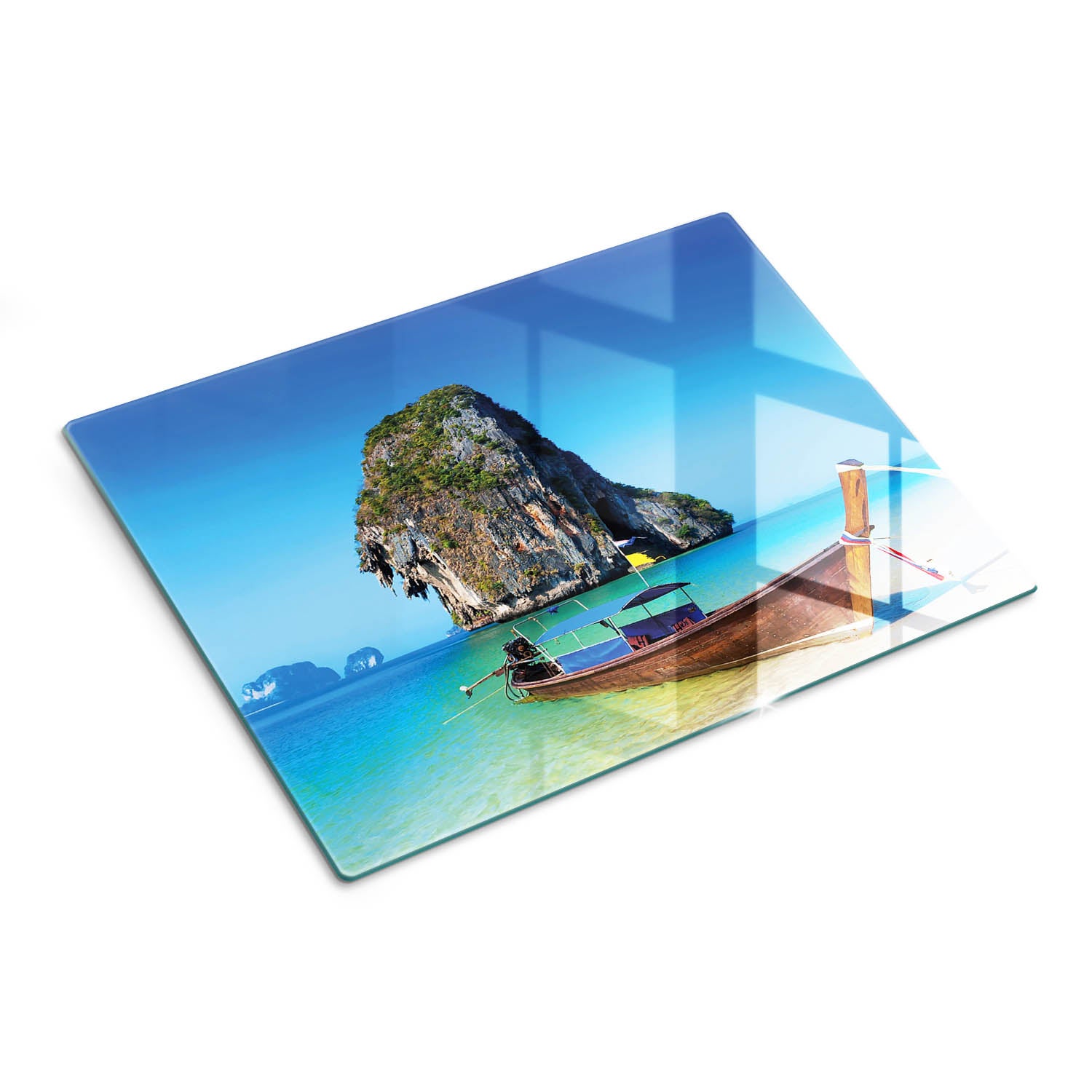 Szklana deska kuchenna z trwałym nadrukiem - Plaża Tajlandia - 30x40 - Tulup