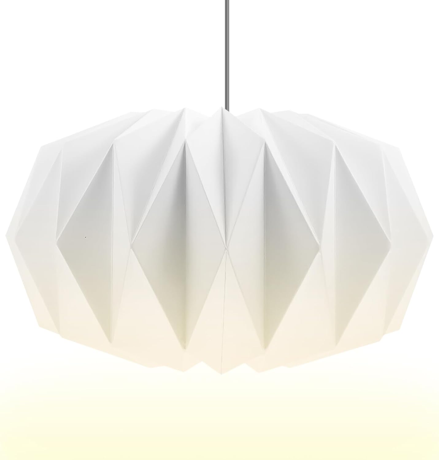 Designerski abażur papierowy składany kreatywny abażur nordycki z papieru abażur dekoracyjny lampion papierowy nowoczesny do zawieszenia Ø cm