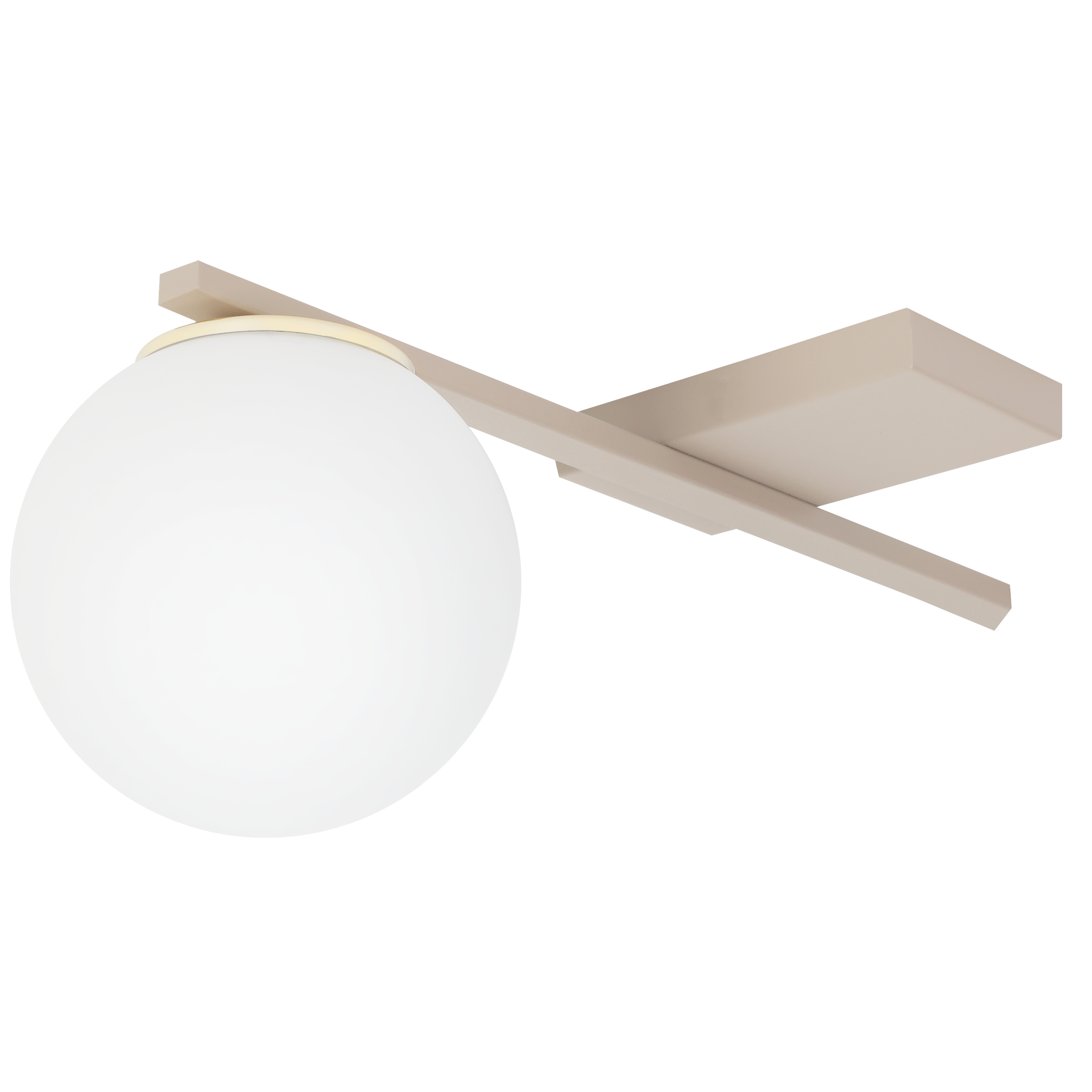 Lampa sufitowa Light Home LH Alta 1xE14 klosz szklany kula biały, konstrukcja kaszmirowa