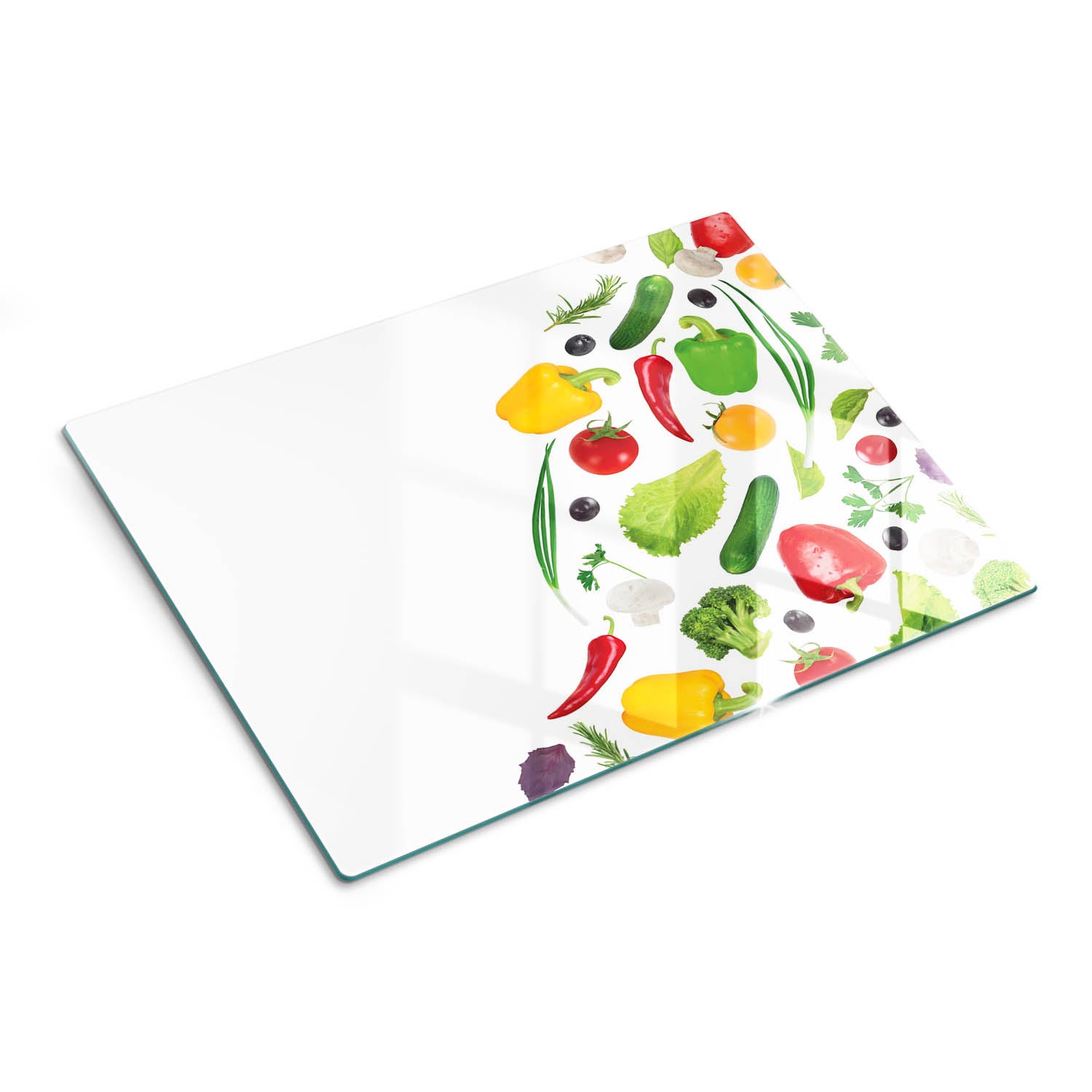 Szklana deska kuchenna z trwałym nadrukiem - Warzywa - 30x40 - Tulup
