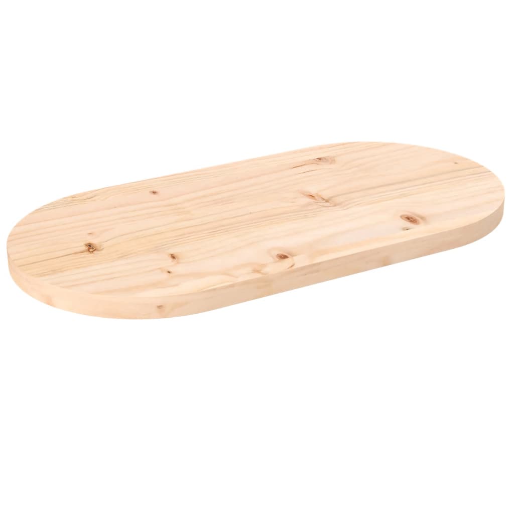 vidaXL Blat stołu 60x30x2,5 cm Drewno lite sosnowe owalne