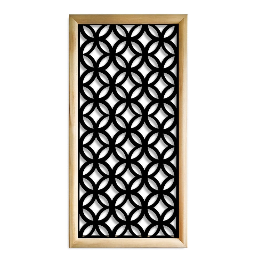 ECLECTIC - Prostokątne moduły dekoracyjne z drewna i PCV - Rozmiar 47x94 cm - Grubość 47 mm - Kolor wewnętrzny CZARNY