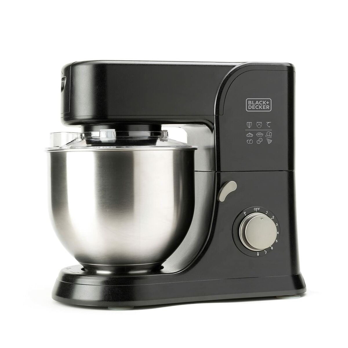 Mikser stojący Black+Decker z silnikiem 1000W i misą ze stali nierdzewnej
