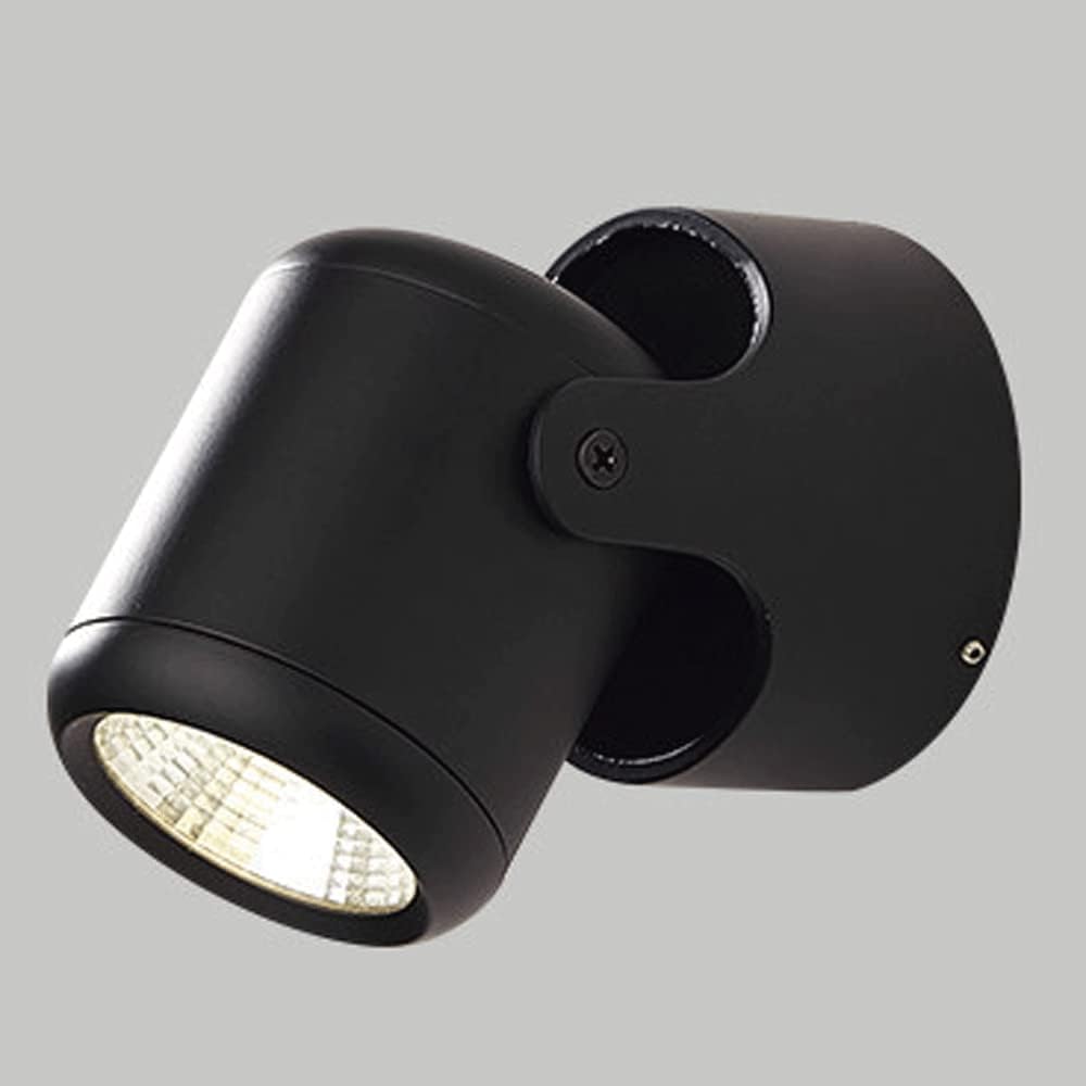Reflektor LED, czarny, lampa ścienna LED 9W z pojedynczą głowicą, oświetlenie kuchenne, głowica regulowana w zakresie 270°, idealna do ścian, sypial