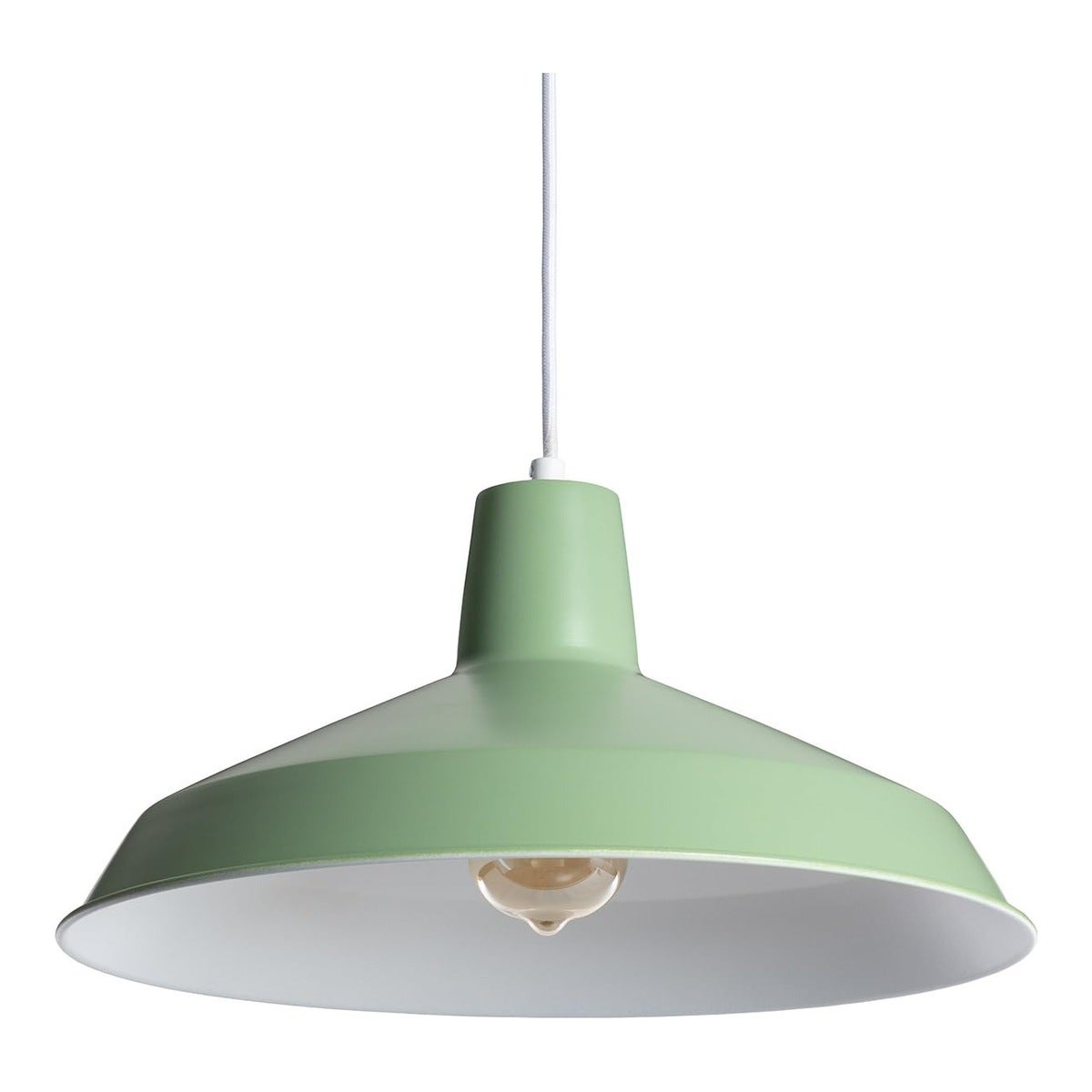 Ledkia Lampa wisząca metalowa Meistter Zielony Celadon Industrialna oprawa