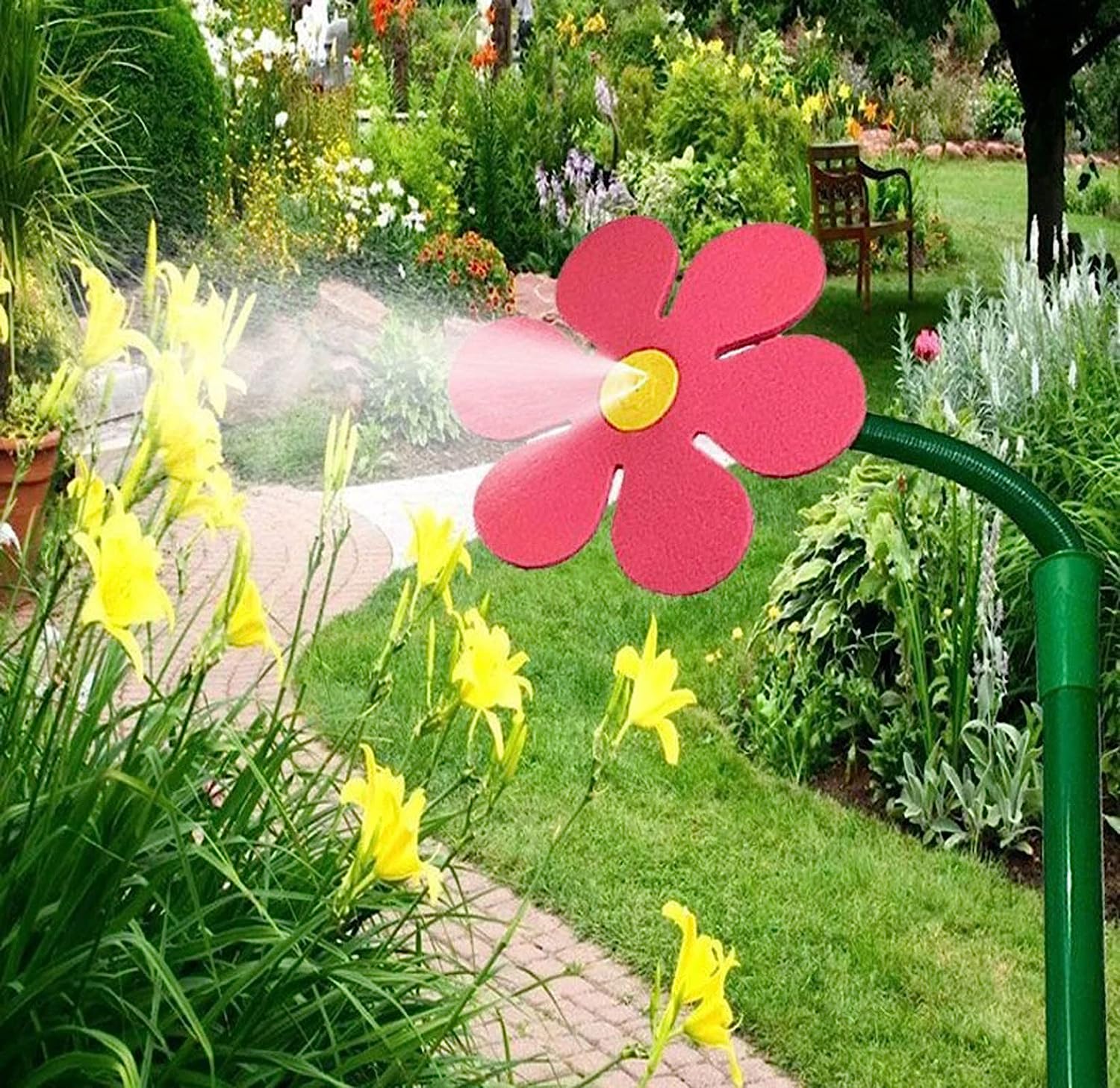 Zraszacz obrotowy Crazy Daisy 720° do trawników ogrodowych
