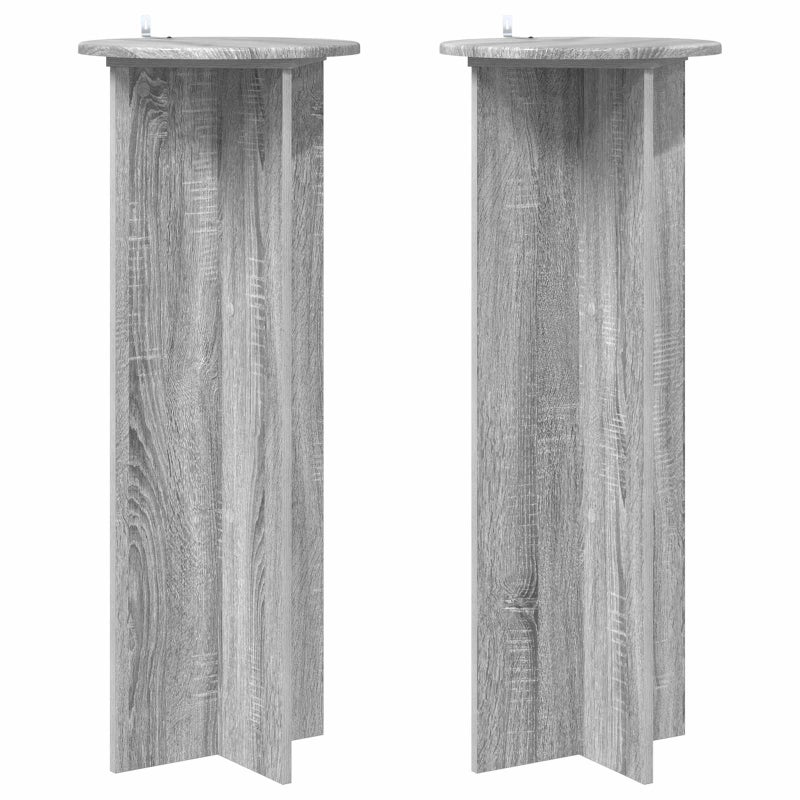 2x Stojak na Rośliny 100 cm Szary Sonoma Ø40 cm do Salonu