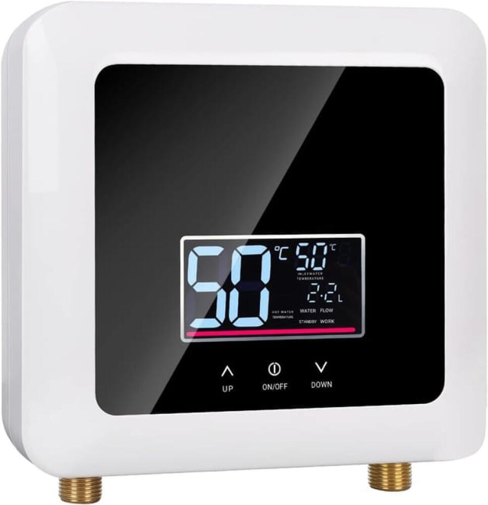 Elektryczny podgrzewacz wody, 220 V, 7500 W, bez zbiornikowy elektryczny podgrzewacz wody, mały podgrzewacz przepływowy z wyświetlaczem cyfrowym