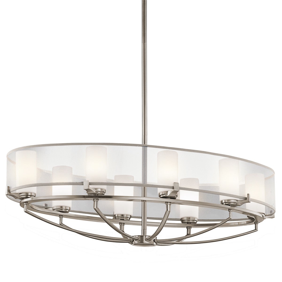 Żyrandol nad stół klasyczny pewter Saldana 8xG9 3W Kichler