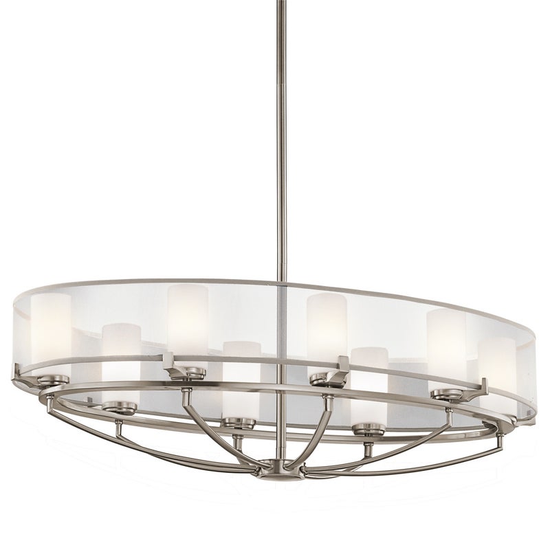 Żyrandol nad stół klasyczny pewter Saldana 8xG9 3W Kichler