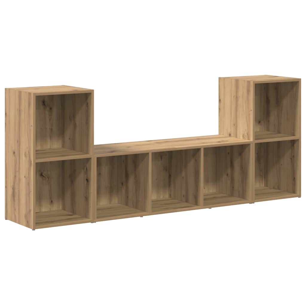 Zestaw szafek RTV 3 pcs Brązowy Materiał drewnopochodny