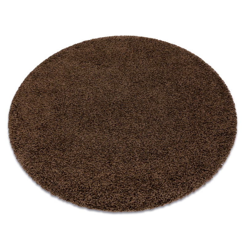 Dywan SOFFI koło shaggy 5cm brązowy koło 100 cm