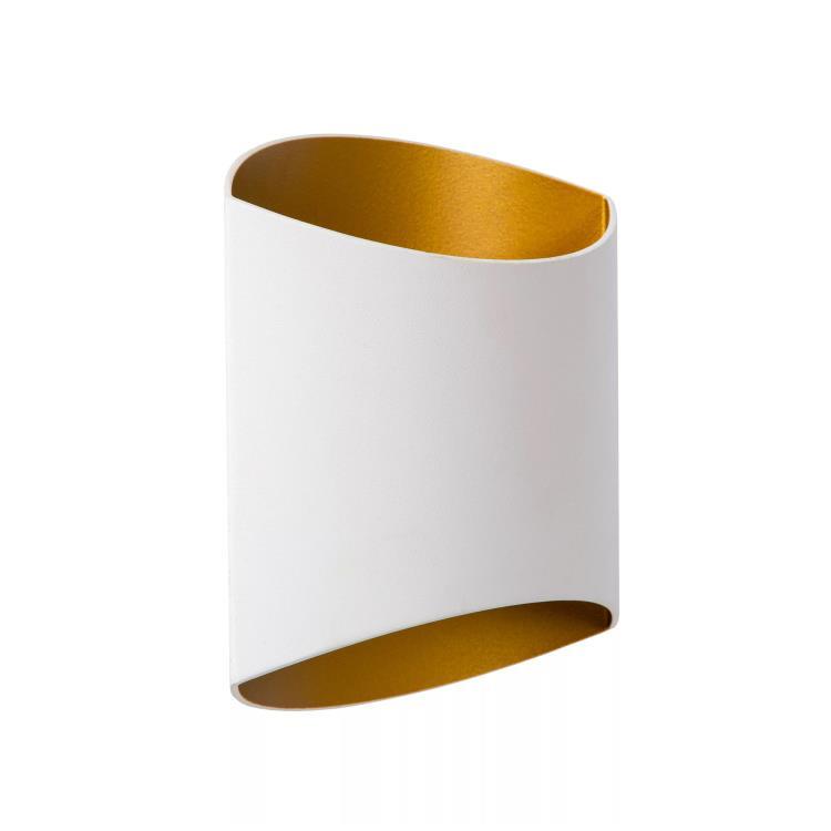 Kinkiet DILETTA biało-złoty-odcienie złota 1xG9x40W aluminium wym:18x16x8cm IP20 Lucide