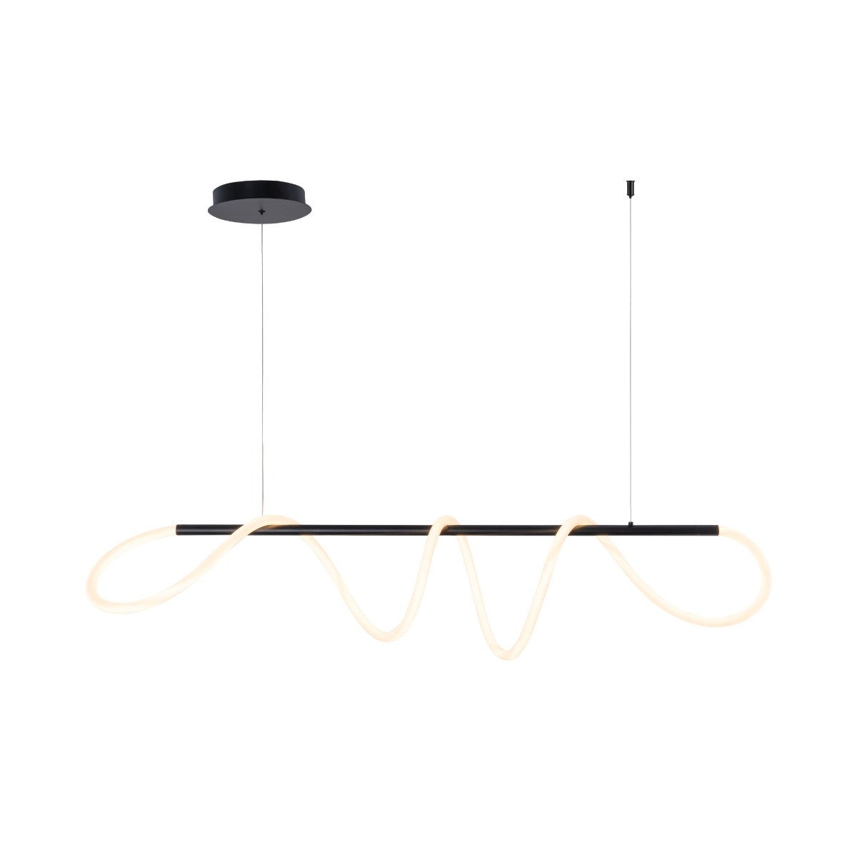 Lampa wisząca z neonowym wężem BALBO LED 45W Zuma Line 20006PM-BK