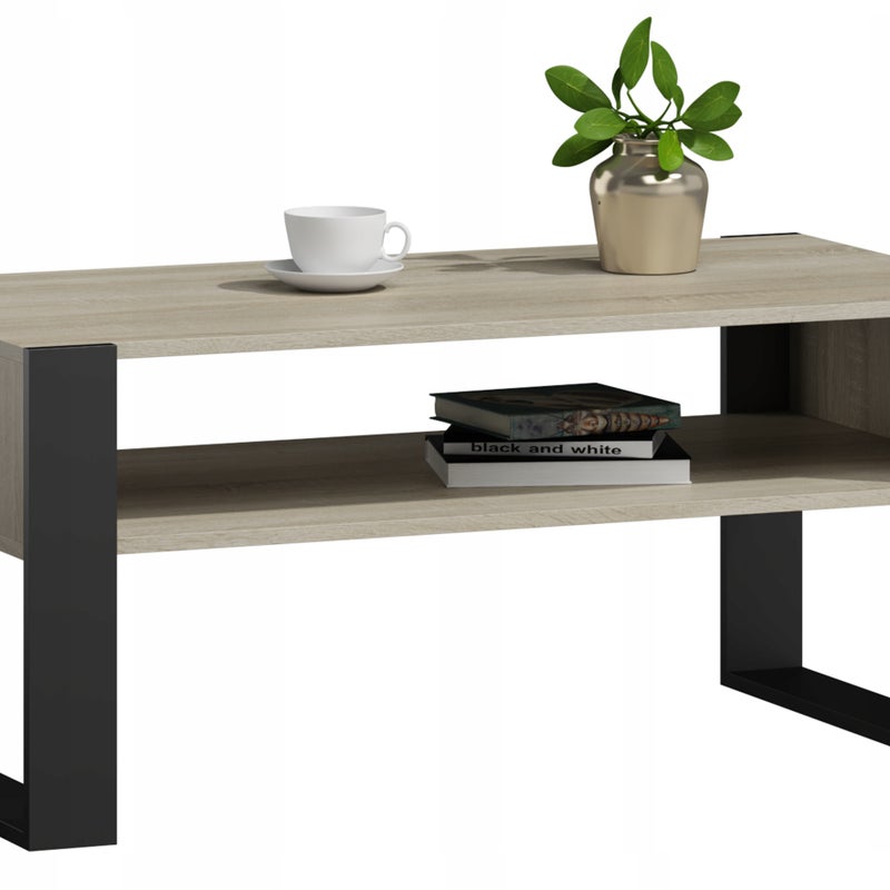 Ława stolik kawowy KAJA sonoma czarny loft retro