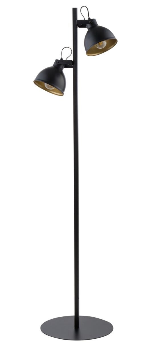 Lampa podłogowa dekoracyjna loftowa czarna dwa ruchome reflektorki 2xE27 15W Mars Sigma Lighting