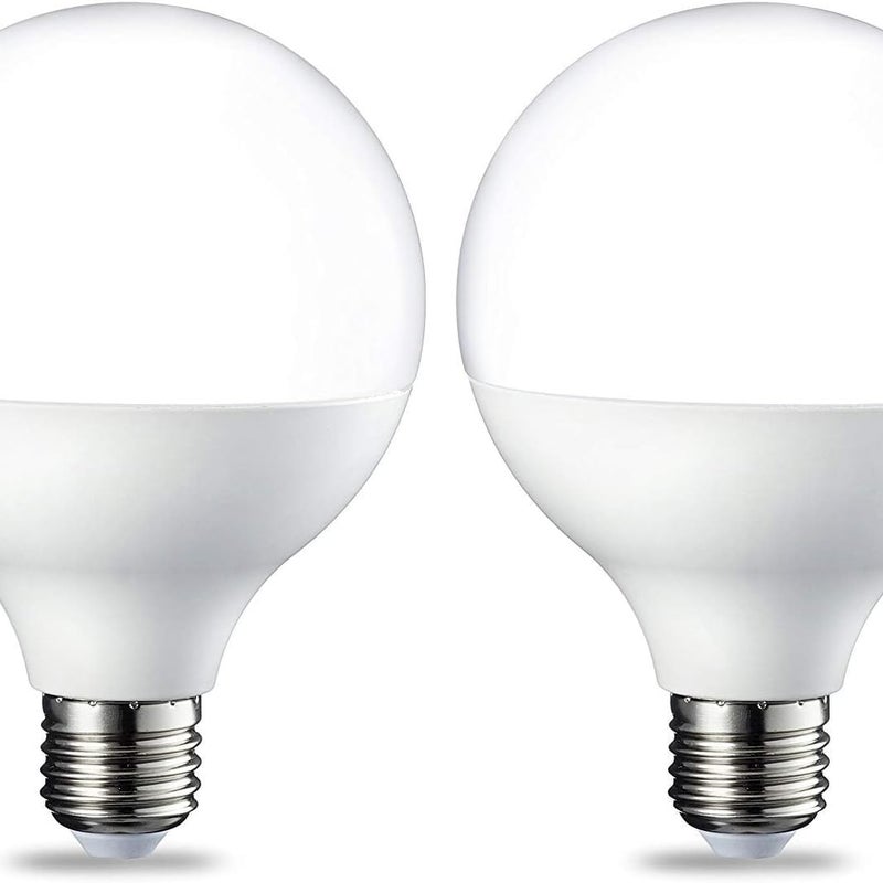 Kulista żarówka LED, trzonek Edison E27, 15 W, ciepłe białe światło, nieściemnialna, opakowanie 2 szt.
