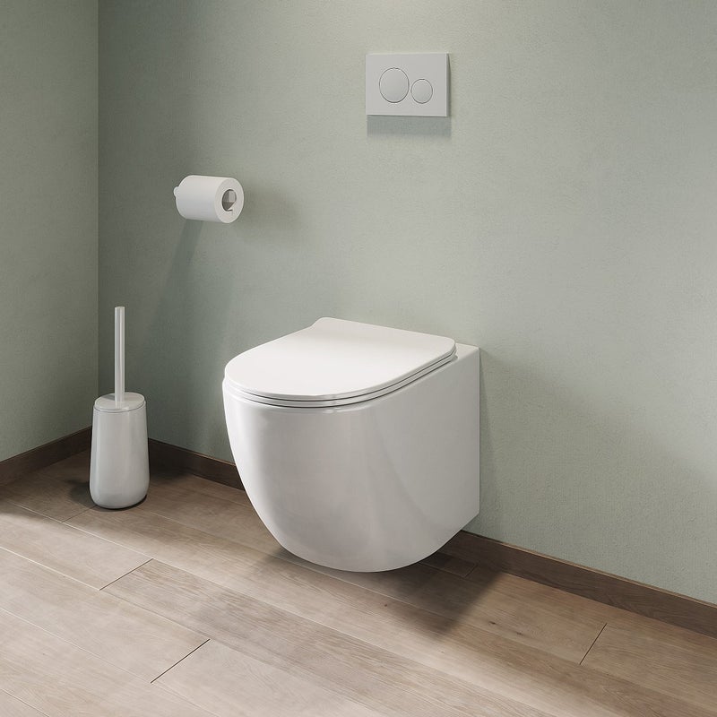 Toaleta WC podwieszana z ceramiki bez kołnierza – JAVOINE