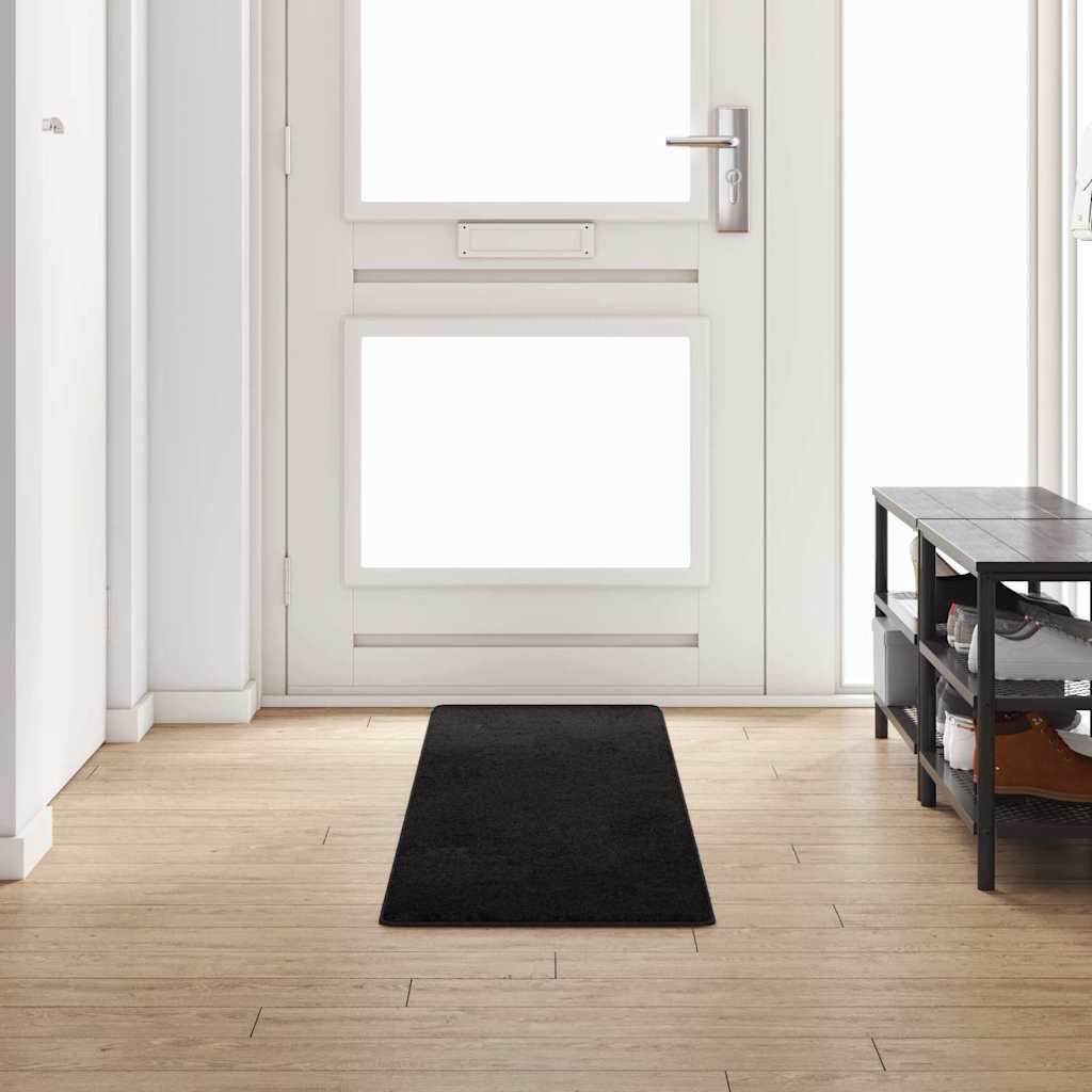 Chodnik dywanowy Czarny 50 x 250 cm 100% Poliester Tuft vidaXL