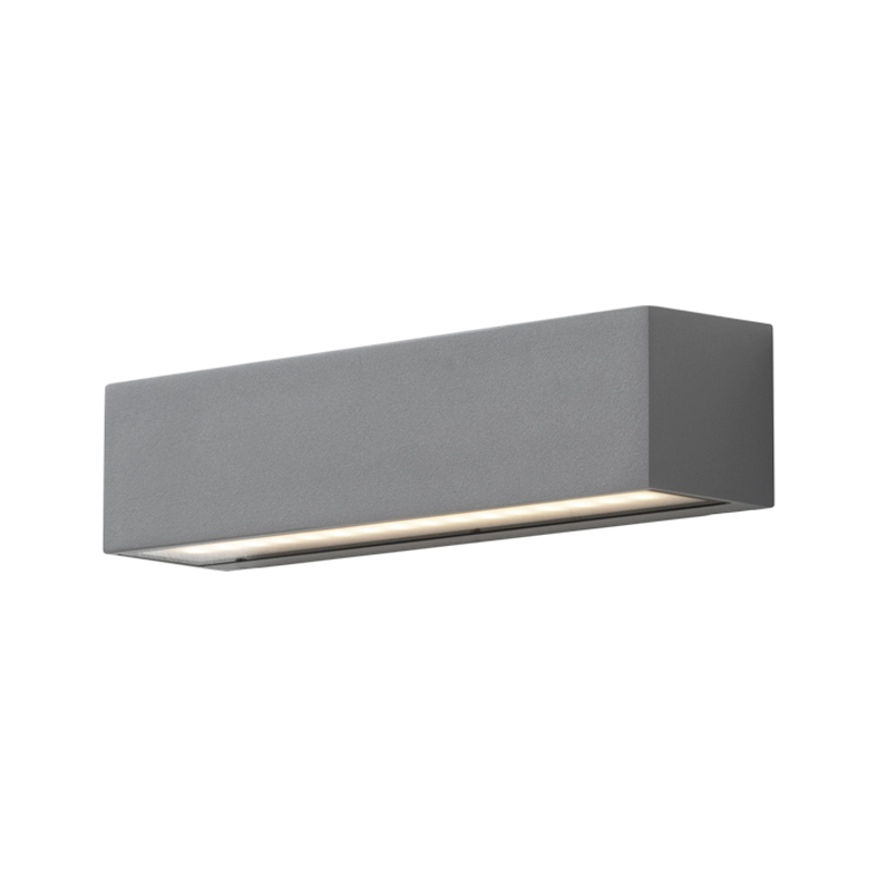 WILLY Kinkiet dwuwiązkowy z gniazdem E27, moc 15 W, IP54, konstrukcja z odlewu aluminiowego w kolorze szarym - Rossini Illuminazione