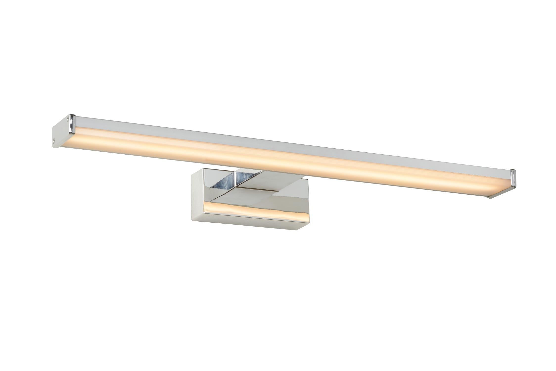 Kinkiet LED łazienkowy ONNO chromowany biały 8W Ciepła biel 560lm tworzywo sztuczne wym:4x40x12cm IP44 Lucide