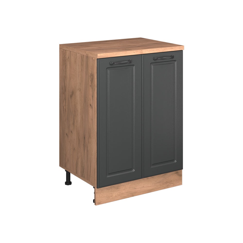Vicco Szafka rozszerzająca Rion, Antracyt wiejski/Dąb goldkraft, 60 x 46 cm bez skosu z 2 drzwiami