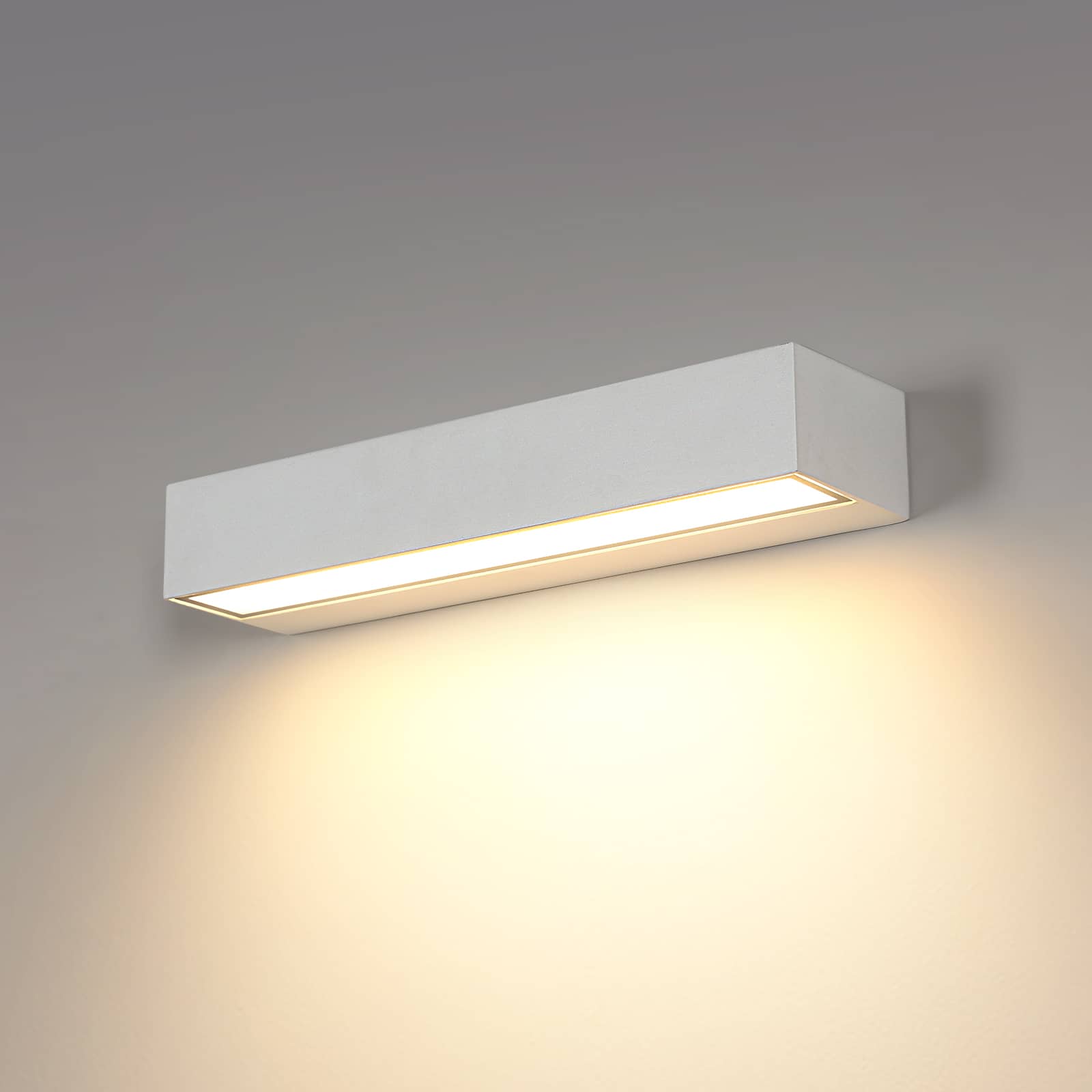HAWUE Zewnętrzna lampa ścienna LED Biała ciepłe białe światło białe kute żelazo wodoodporna do ogrodu wejścia dziedzińca Rozmiar