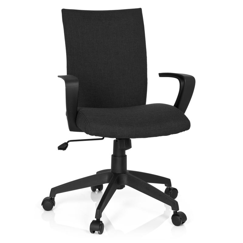 Krzesło biurowe SOFT tkanina czarna hjh OFFICE