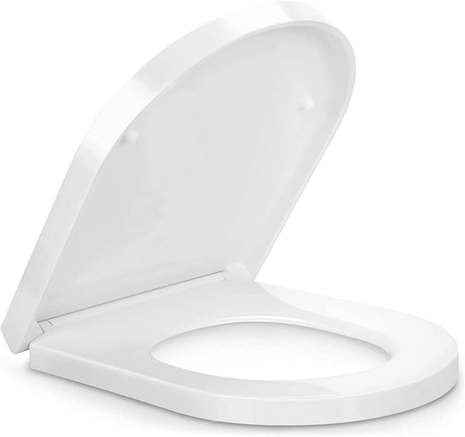 Deska sedesowa w kształcie litery U - Powolne zamykanie - Wymiary zewnętrzne: 45,5 x 35,8 cm, wymiary wewnętrzne: 29 x 22,5 cm, biała, 1 szt.