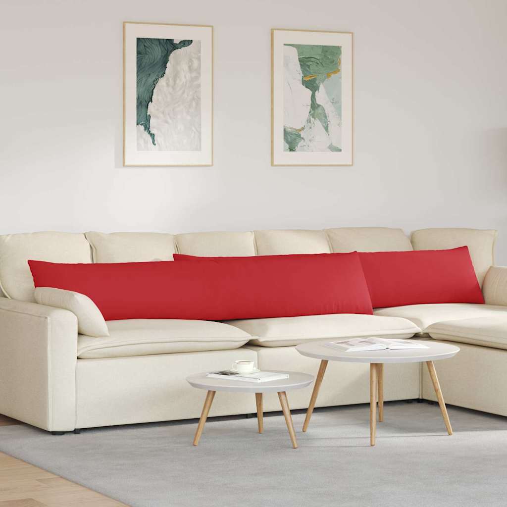 Poduszki na sofę 2 pcs Czerwony 200 x 40 cm tkanina vidaXL