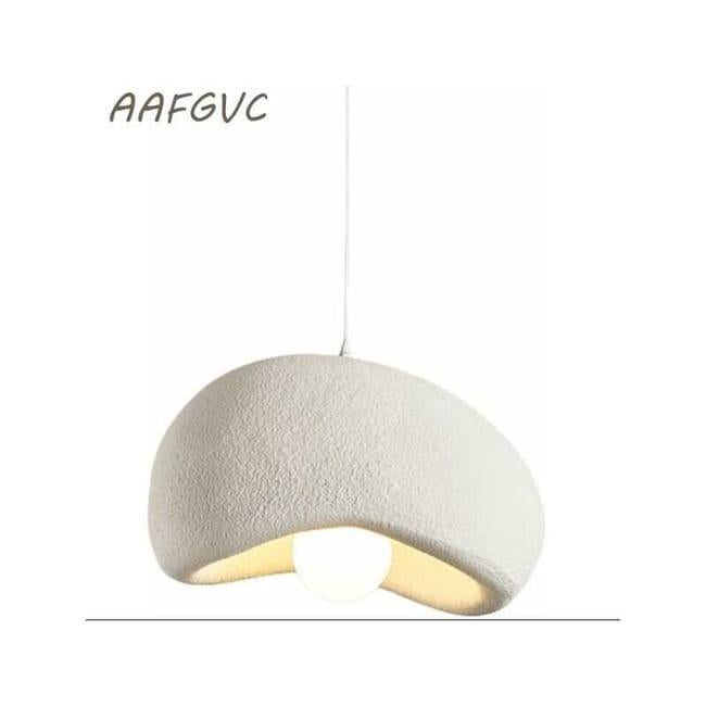 Nowoczesna lampa wisząca do jadalni, kuchni, wyspy, korytarza, lampa wisząca E26, oprawa świetlna w stylu ptasiego gniazda (40 cm, biała) - RW