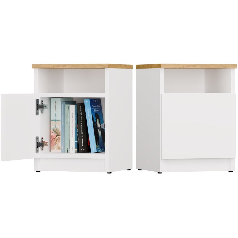 Szafka nocna Topeshop GALAX 30/1D Biel- Artisan 40x30x30 cm 1 szt