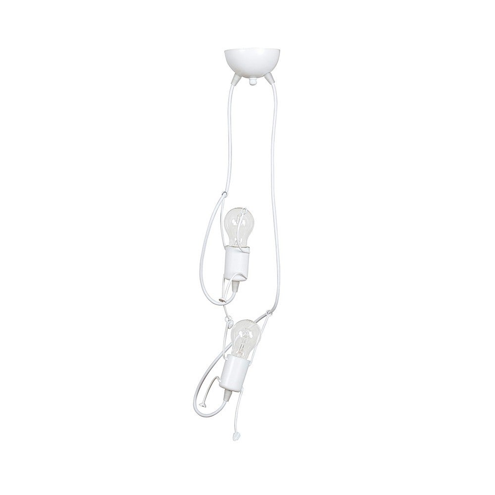 Lampa wisząca dla dzieci Mime 2 światła biała 2xE27 ø20cm