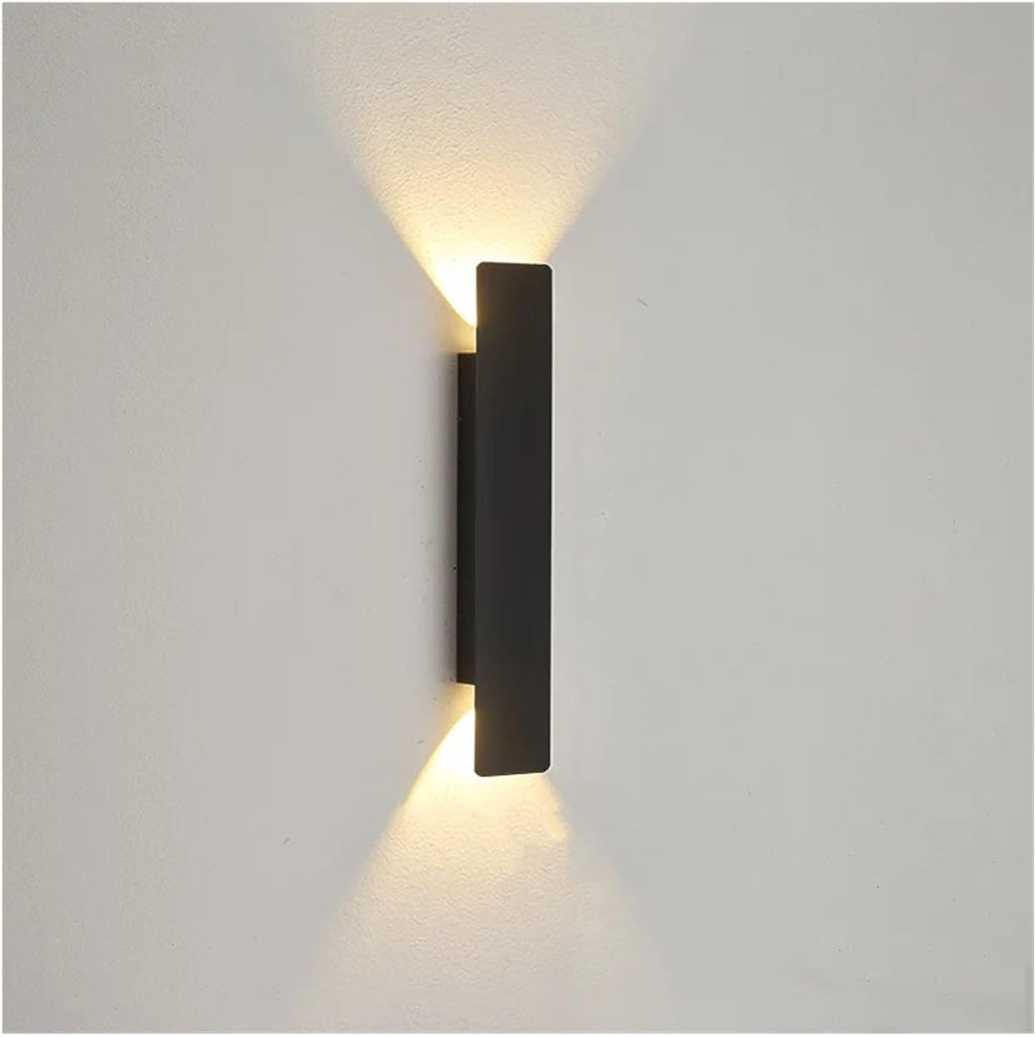Kinkiet, taśma aluminiowa, ciepłe światło, oświetlenie sypialni (czarny, 10 cm - 1 sztuka - 18 W)