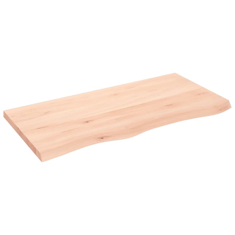Blat Łazienkowy Surowy z Litego Drewna 100x50 cm Brązowy