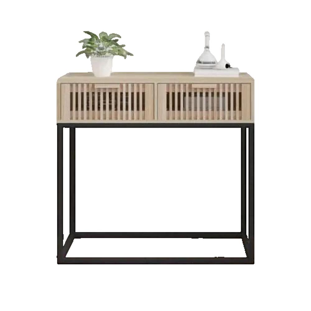 Konsola vidaXL Drewno Inżynieryjne i Żelazo 80x30x75 cm