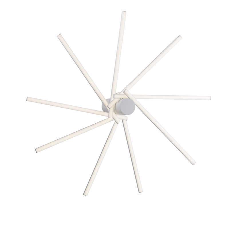 Plafoniera con luci orientabili in metallo e alluminio laccato bianco con led integrato H.15 - Ø 45 - MAX 85