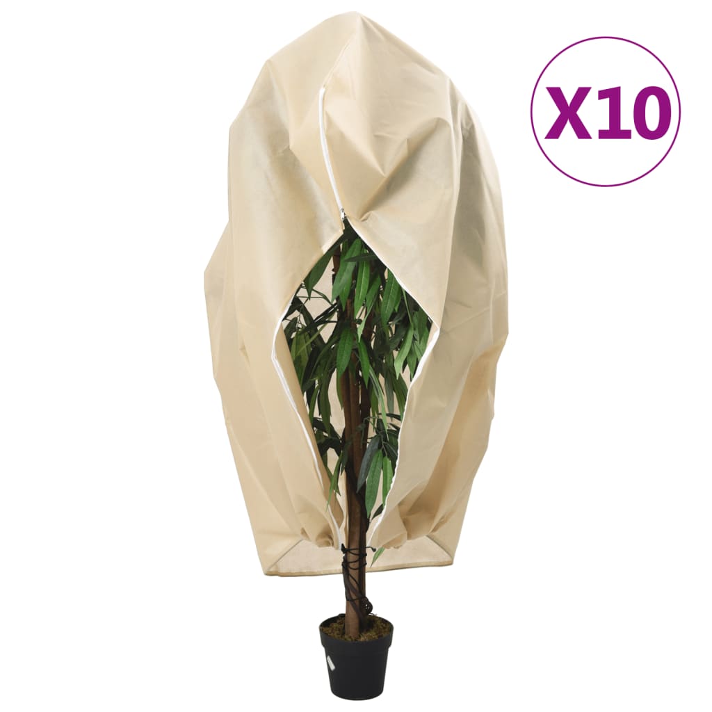 Kaptury ochronne z suwakiem, 10 szt., 70 g/m², 1x1,55 m vidaXL