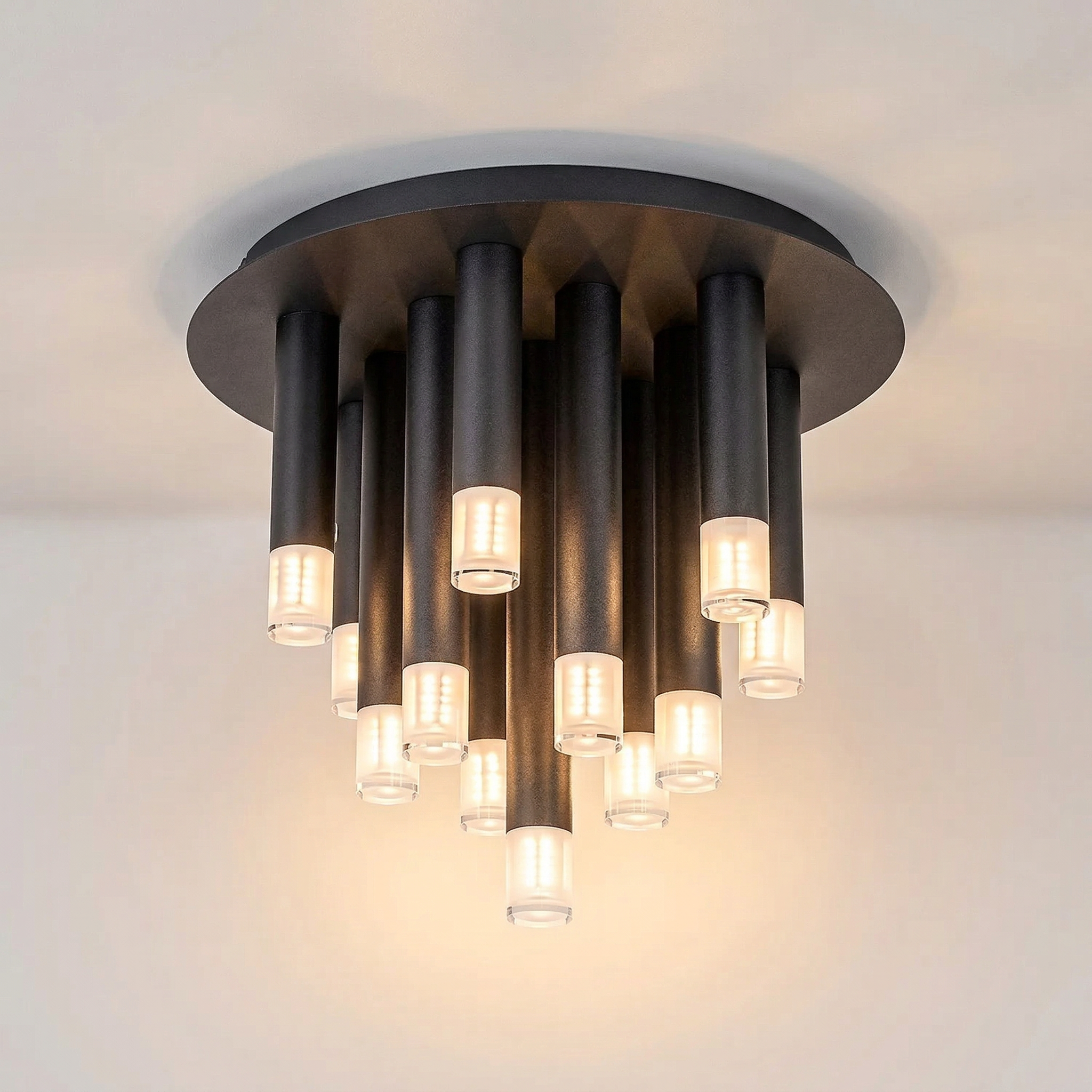 Lampa sufitowa wisząca Ramira czarno-przezroczysty 13xG9x5W nowoczesna wym: 30 x 34 x 34 cm metal Rabalux