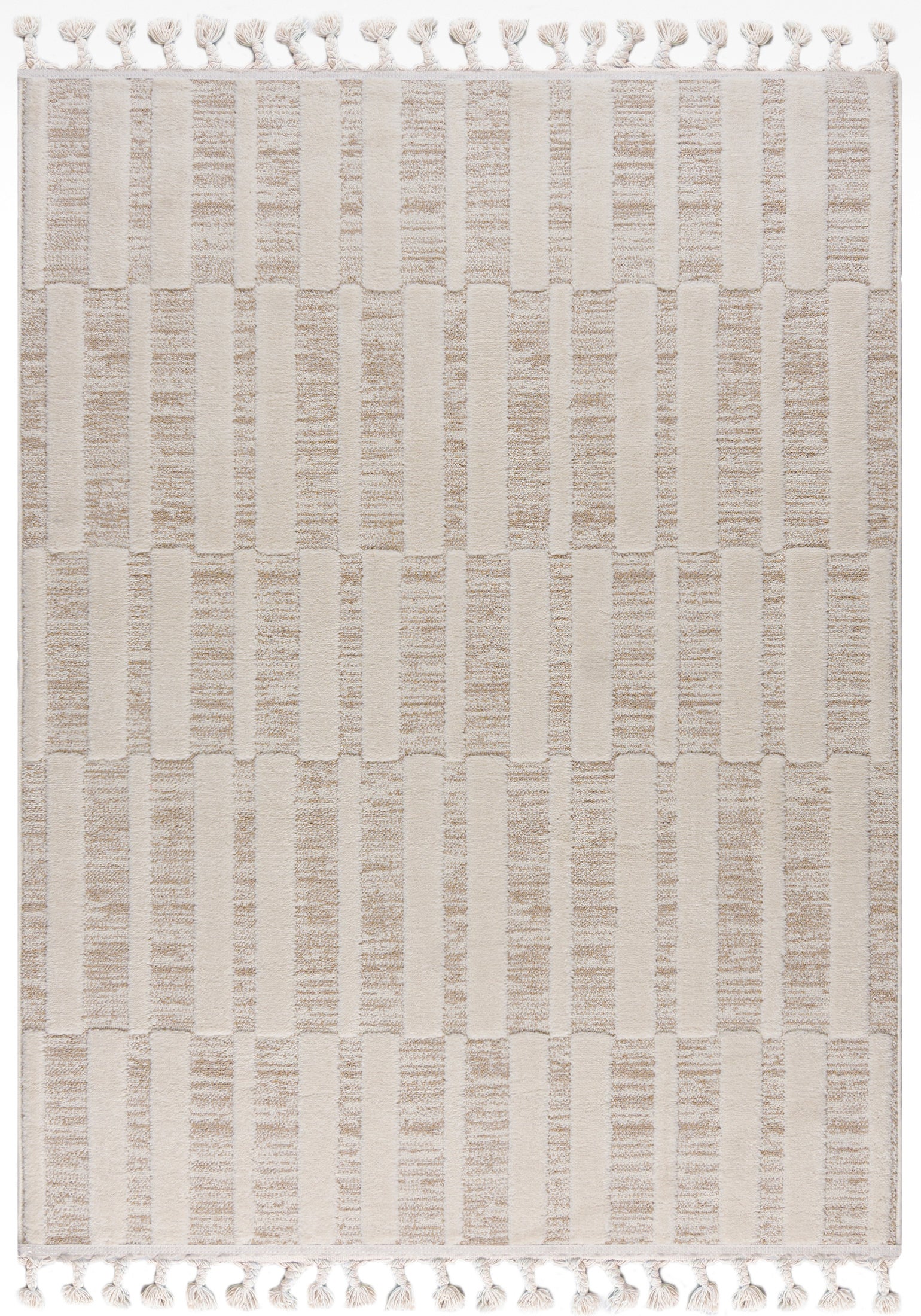 Dywan Wewnętrzny Pisa Orzo Prostokąt Mazovia 300x400 cm Beżowy Kremowy Motyw Geometryczny 1 szt.