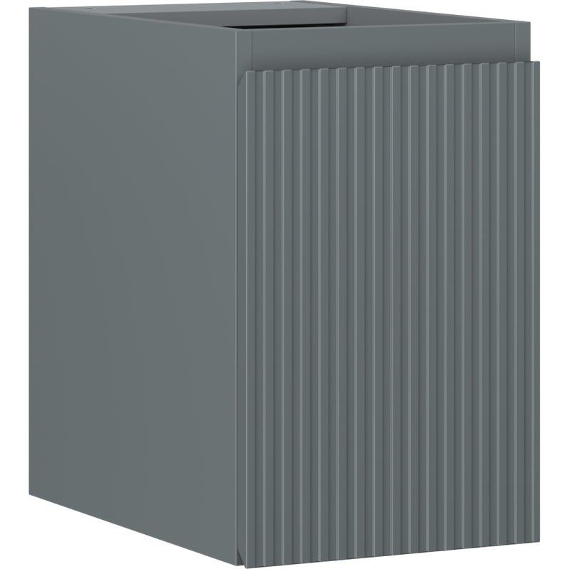 Mexen Rivel szafka łazienkowa podumywalkowa 30 cm, 1 drzwi, ryflowana, grafit mat - 91A21-03047-1-BF66