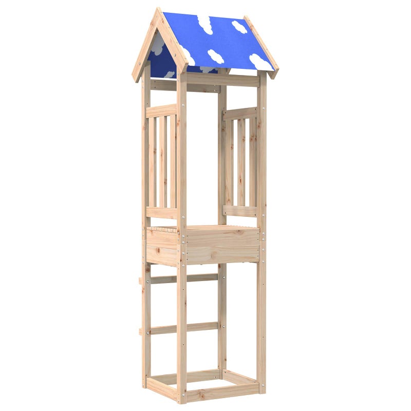 Wieża zabaw Brązowy 52.5 x 46.5 x 208 cm Lite drewno sosnowe vidaXL